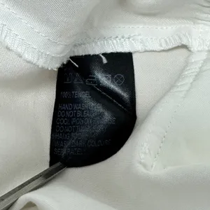 Mags & Pye White Cargo Jogger Pants Women's Medium Elastic Waist Zipper Detail‎ thumbnail 8