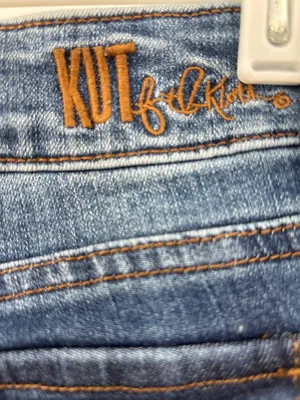 Kut from the Kloth Dark Blue Cropped Ankle flare Jeans thumbnail 4