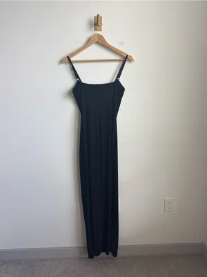 Vintage City Triangles Black Rhinestone Strap Maxi Dress Y2K Small thumbnail 6
