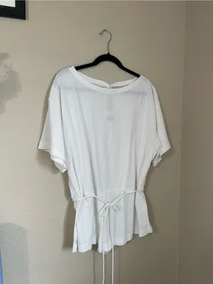 Free People Free Est Monet Romper Size XS White Relaxed Oversized T Shirt Boho thumbnail 4