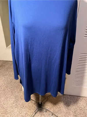 Lane Bryant Women’s Plus Size 26/28 Mock Neck Swing Tunic Top Long Sleeve Royal thumbnail 3