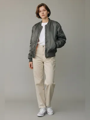 Birch and stone Women’s bomber jacket Black Size L thumbnail 5