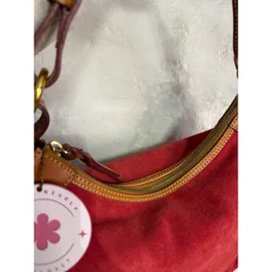 NWOT DOONEY & BOURKE Wine Red Suede Hobo Shoulder bag thumbnail 6
