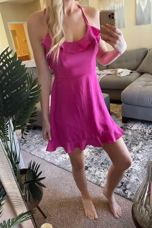 Pink Strappy Dress thumbnail 1