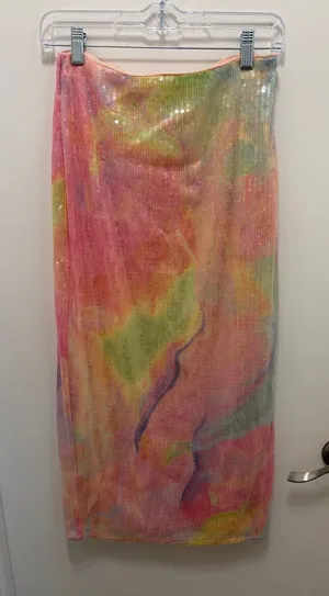 Hutch Rainbow MIDI sequin skirt thumbnail 1