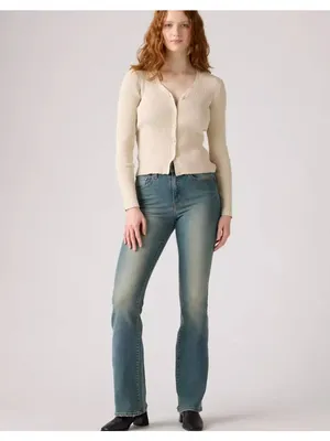 New Levi's 28x32 726 High Rise Flare Women's Jeans Space Odyssey - Medium Wash thumbnail 2