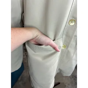 Trench coat short button off hood Tan Size M thumbnail 3
