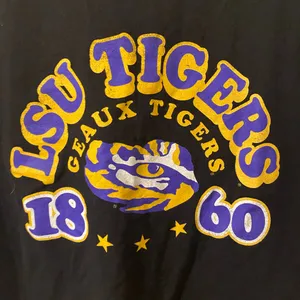 Womens‎ Russell Athletic Black LSU “Geaux Tigers” V-Neck T-Shirt Size 2XL thumbnail 2