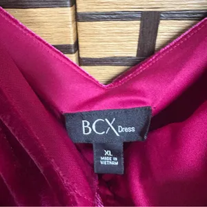 BCX Pink Velvet Cold Shoulder Dress‎ Size XL thumbnail 6