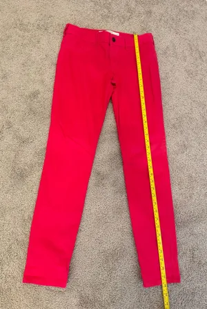 Abercrombie & Fitch Women Velvet Pants Pink 6/28 W Skinny Zip thumbnail 7