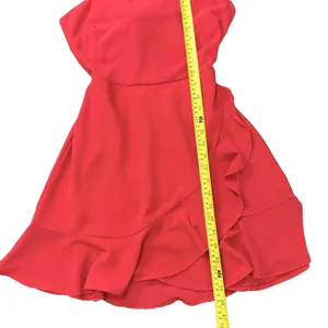 Lovely Day Ruffled Bodycon Sexy Red Mini Dress Spaghetti Strap Hoco Festival thumbnail 3
