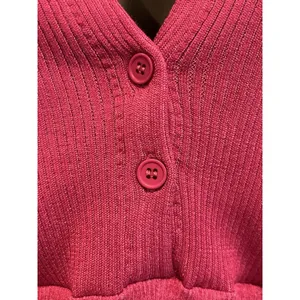 Monrow Magenta Ribbed Sweater Size Small Pink thumbnail 7
