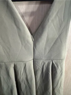 Women’s Dazy V-Neck Sleeveless Pleated Midi Dress - Tan Size Small thumbnail 4