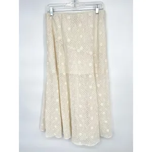Universal Thread Skirt Women Small Cream Lace Floral Midi Boho‎ Cottage Romantic thumbnail 5