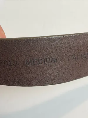 Vintage GUESS Italian Full Grain Leather Studded Brown Belt Medium thumbnail 5