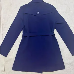 Tulle Women's Casual, Business Casual navy blue trench coat. Size‎ small thumbnail 9