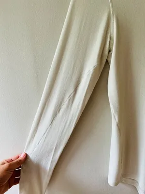 Lululemon Sz 6 Beige Pullover Ribbed Stretch Hold Tight Long-Sleeve Shirt thumbnail 7