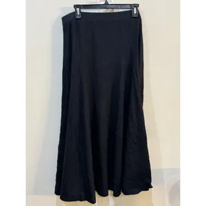 New Lauren Ralph Lauren Cotton Blend A-Line Maxi Skirt Size XL Black thumbnail 3