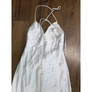 Zara White Satin Maxi Dress Luxury Slip Strappy Ethereal Bride Bachelorette thumbnail 3