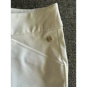 Lilly Pulitzer Cameron Luxletic White Stretch Pants Womens 8 Gold Button GolfEUC thumbnail 2