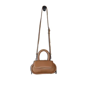 Melie Bianco Crossbody Bag Womens Small Brown Excellent Vegan Leather Structured thumbnail 6
