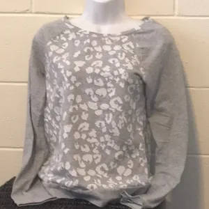 - Leopard print gray sweater Ann Taylor loft small thumbnail 2