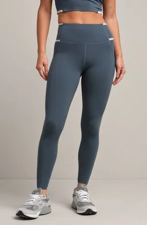 Rhode NWT Instinct Contrast Leggings Blue Granite Harvard Collegiate Logo Size S thumbnail 1