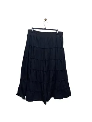 Style & Co. Gauzy Cotton Maxi Skirt Black Size XL Beach Boho Coastal Vacation thumbnail 7