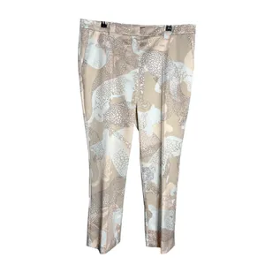 MARC‎ CAIN Leopard Print Satin Cropped Trousers Pants N5 Size 12 thumbnail 2