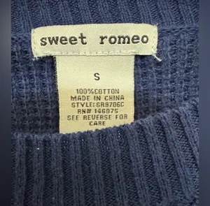 Sweet Romeo Women's Navy Blue Sweater thumbnail 3