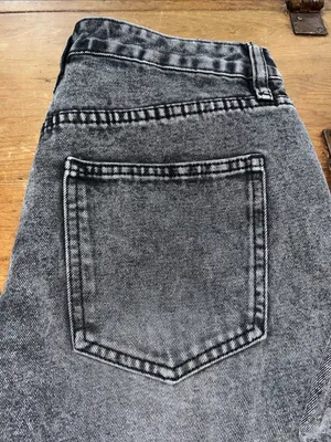 Windsor Grey Acid-Wash Wide Leg Jeans Size Small thumbnail 10