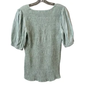 Nine West Women Size Medium Runched Blouse Business Casual Stretch Office‎ City thumbnail 2