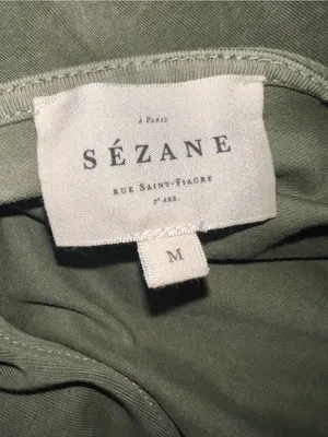 Sézane Ellen Dress in Vert Fade out thumbnail 6