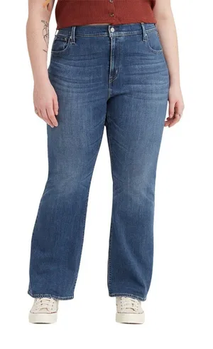 NWT Levi's 726 High Rise Flare Womens Jeans Button Fly Take a Walk Blue 22W thumbnail 1