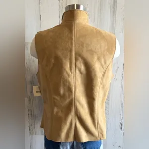 Vintage Honey Faux Suede Vest Buckskin‎ Style – Large NWT thumbnail 6