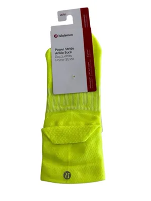 Lululemon Power Stride Ankle Sock Highlight Yellow Medium thumbnail 2