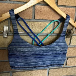 Lululemon Free To Be Sports Bra Space Dye Twist Sapphire Blue Multi Size 4 thumbnail 3