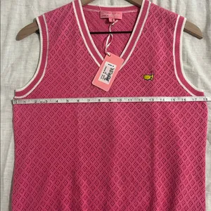 NWT Magnolia Lane Masters Women's‎ Golf Vest Knit Preppy Pink Size Medium thumbnail 5
