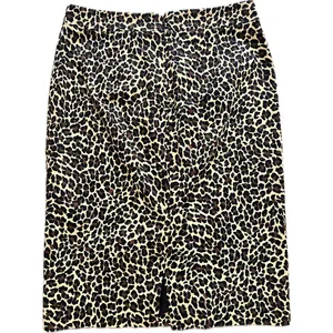 J.crew No. 2 Pencil Skirt Leopard Bi-Stretch Botton 6 Animal Print‎ Women's thumbnail 5