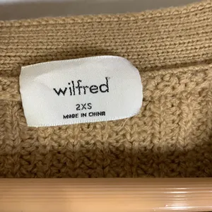 Wilfred merino wool camel button‎ down cardigan thumbnail 2