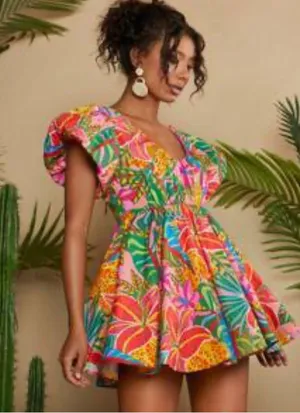Floral Dress Multi Size M thumbnail 1