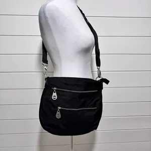 Baggallini crossbody shoulder black bag zipper purse thumbnail 2