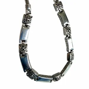 Brighton Tribeca Silver Tone Adjustable Choker Necklace Scroll Link Necklace thumbnail 8