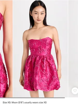 NEW Amanda Uprichard Addison Fuchsia Bubble Mini Dress, Medium, MSRP $236 thumbnail 6