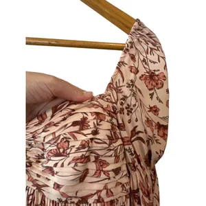 AMUR Filipa Silk Floral Midi Dress Blush Wildflowers Size 6‎ thumbnail 8