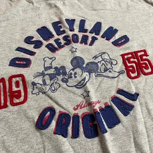 Disney Disneyland Resort Mickey Mouse Graphic T-Shirt Women's Medium Grey Cropped thumbnail 2