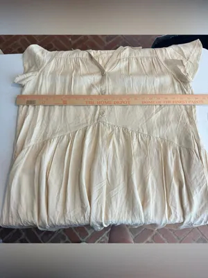 Withblack‎ ginger short sleeve midi dress size xl in cream minimalist quiet luxe thumbnail 6