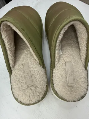Maeve Anthropologie Puffy Platform Slippers 6/7 Sz S Green thumbnail 6