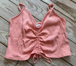 O'Neill Women's Marta Ruched Stretch Cotton Crop Top size L thumbnail 1