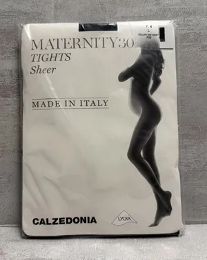 Calzedonia Maternity Tights Sheer 30 T.4‎ Large - Black - NEW Pantyhose thumbnail 1